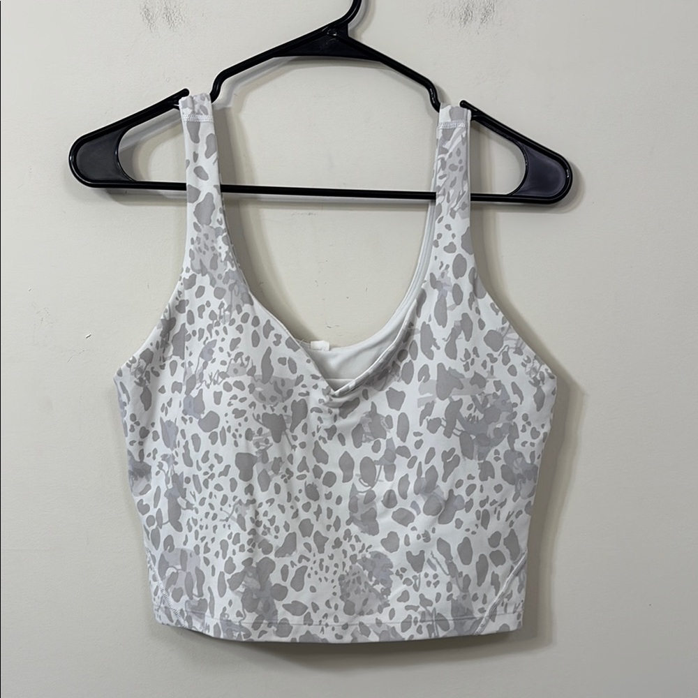 Lululemon Align Tank Top Cheetah Camo Antique White Multi Size 12 - Picture 2 of 8